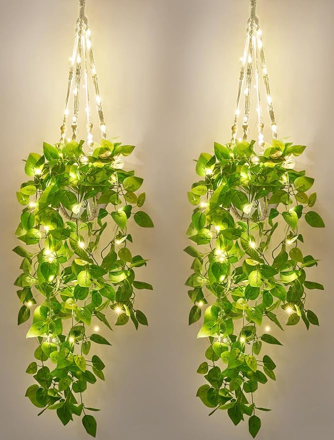 Mkono 2 Packs Fake Hanging Plant by Mkono