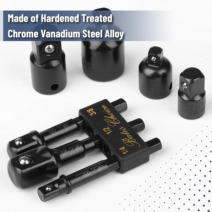 Bates- Impact Extension and Socket Adapter Set, 1/4" Hex Shank Drill Extension - Image 3