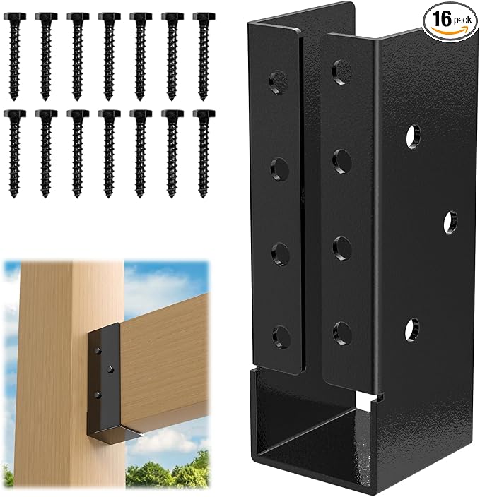 Concealed Joist Hanger 16 Pack 2"x6" Outdoor Concealed Joist Hangers | Q235B by FMhotu