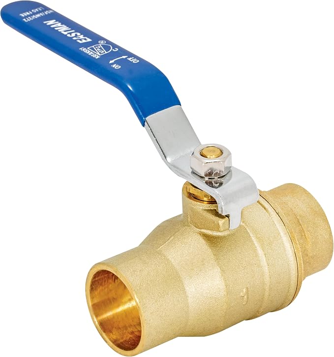 Eastman Heavy Duty Full Port Brass Ball Valve, 1 in Sweat x 1 in Sweat by Eastman