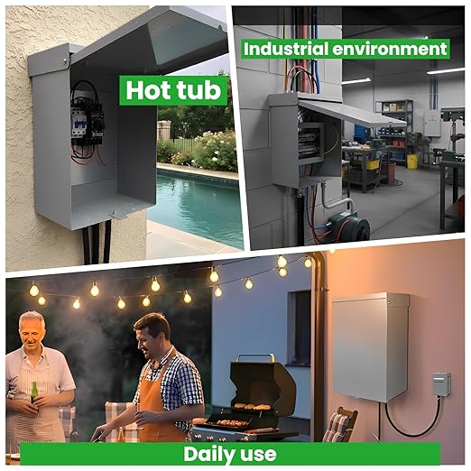 10x8x6 Metal Outdoor Electrical Box, IP66 Waterproof Lockable Enclosure | - Image 6