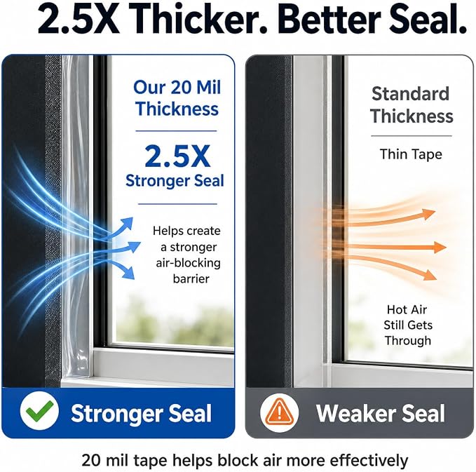 SWRT Window Sealing Tape, 3 in x 33 ft, 20 Mil Thick, Weather Sealing Tape | - Image 4