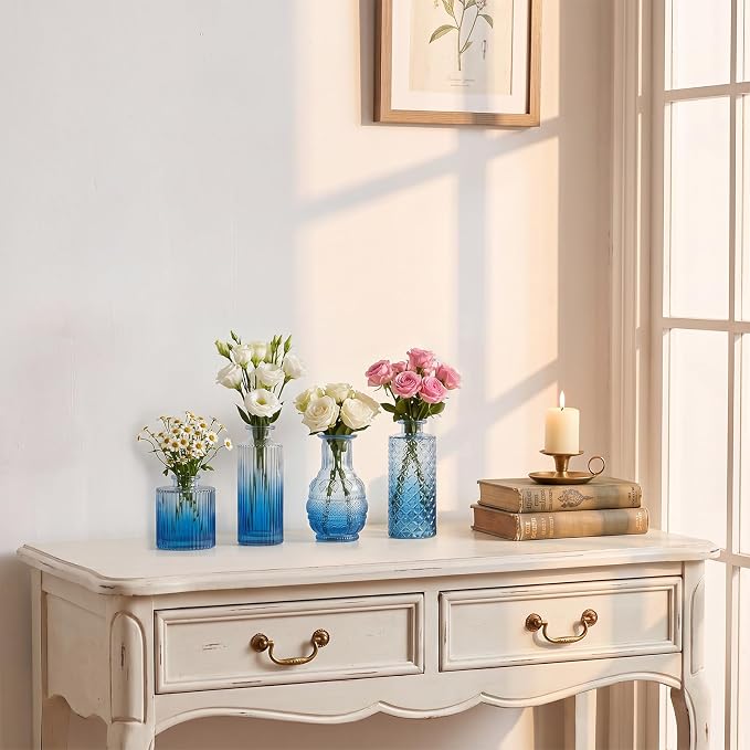 Fixwal Set of 18 Blue Bud Vases - Image 9