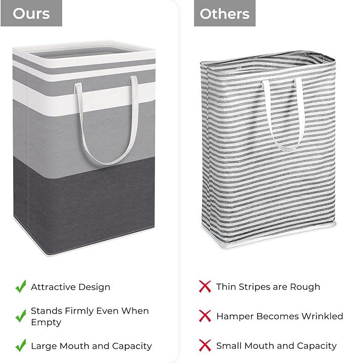 HomeHacks 2 Pack Laundry Baskets, Laundry Hampers Bags | Waterproof, - Image 3