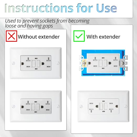 MAKERELE Single Gang Electrical Outlet Box Extender, 6 Pack | - Image 3