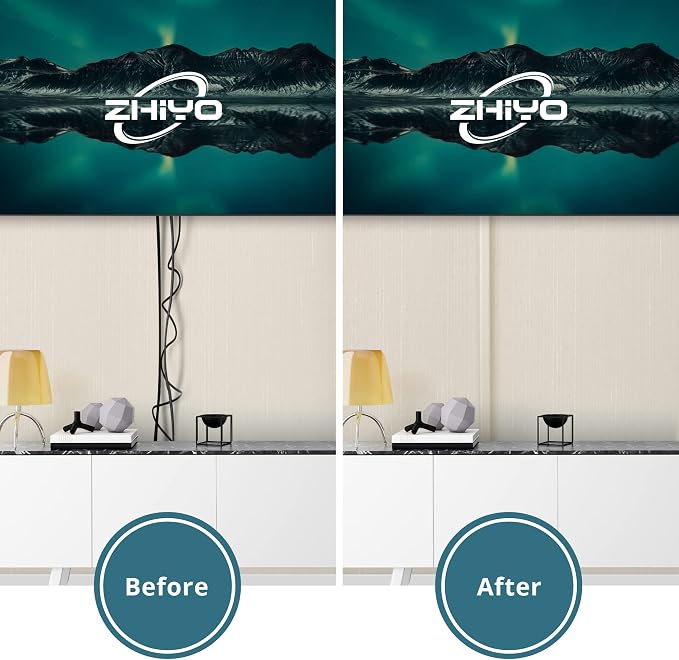 ZhiYo 43" Cord Covers for Wires on Wall, 0.95" W x 0.47" | Fits 2-3 Cords - Image 4