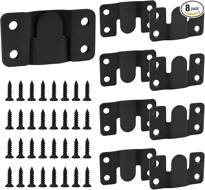 Stainless Steel Flush Mount Bracket, Interlocking Heavy Duty Photo Frame Hook by Unknown