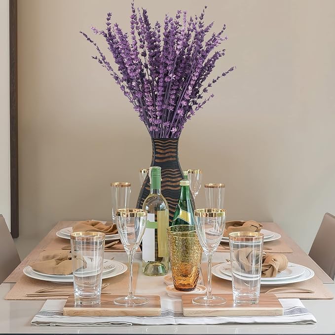Glicrili Dried Lavender Flowers Real Stems Purple Bouquet - Image 7