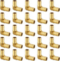 25PACK EFIELD 1/2 Inch Pex Elbow Barb Crimp Brass Fitting | by EFIELDPEXTUBING