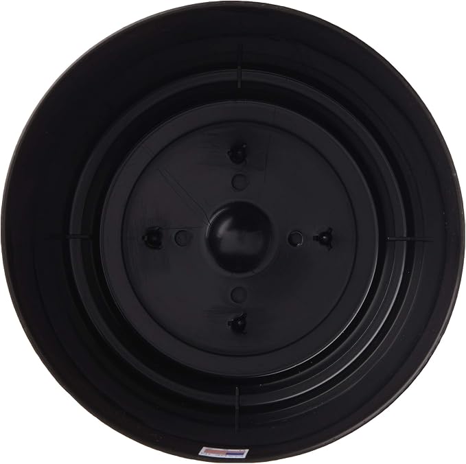 Novelty Majestic Full Depth Round Cylinder Pot, Glossy Black - Image 3