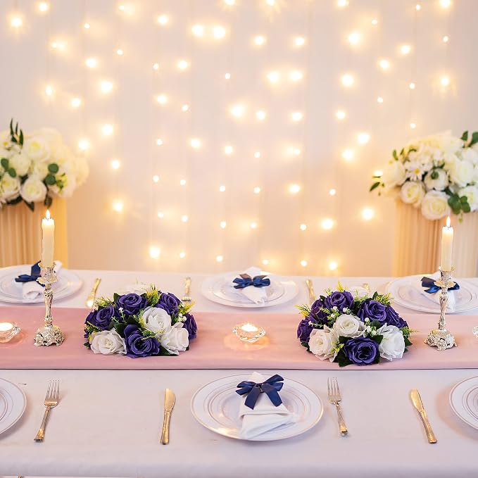 BLOSMON Navy Blue White Flowers - Image 2