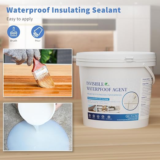 Liquid Waterproof Sealant, 70 Oz Invisible Waterproof Agent, Transparent - Image 3