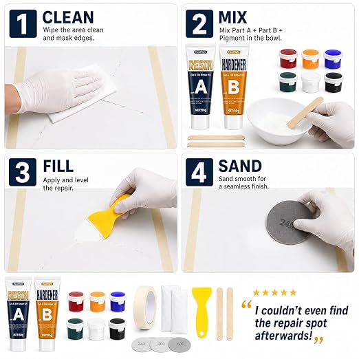 6-Color Tile Repair Kit for Porcelain Sink: DIY Fix - Image 4