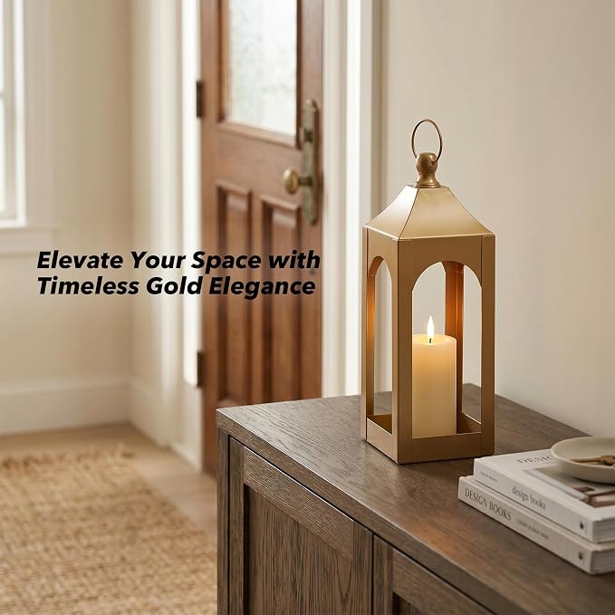 Modern Farmhouse Lantern Decor Metal Decorative Hanging Candle Lanterns | Ideal - Image 7