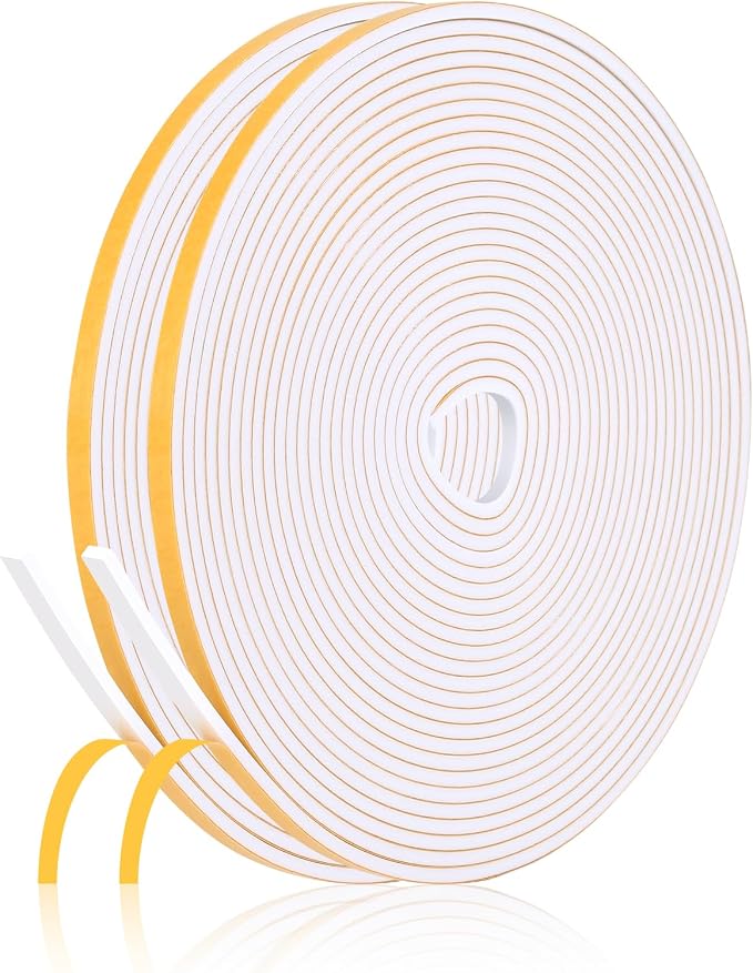 52Feet Weather Stripping Seal for Door Window, High Density Foam Tape, by Amzjjle