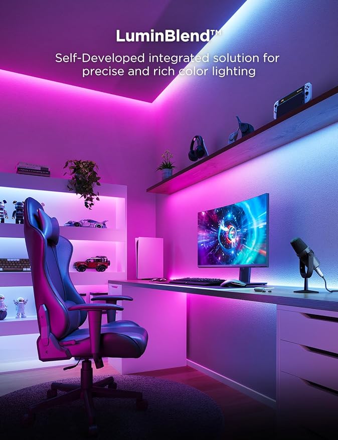 Govee RGBWWIC LED Strip Light 2 Pro 6.56ft, Smart Control, WiFi | Work - Image 4