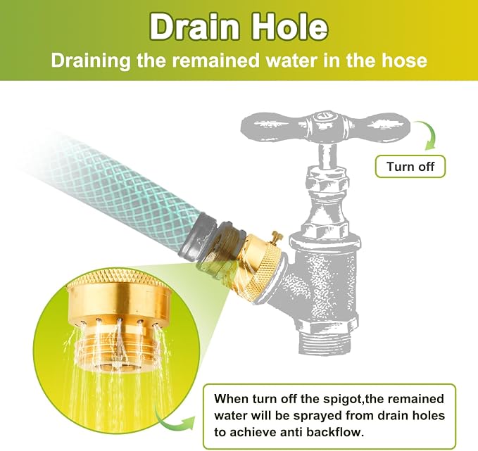 12-Pack Hose Bib Vacuum Breaker, 3/4 Inch GHT Backflow Preventer | Solid Brass - Image 4