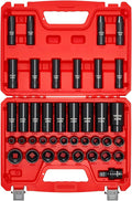 VEVOR 39-Piece Impact Socket Set 1/2" Drive, Metric Size, Deep & Shallow by VEVOR