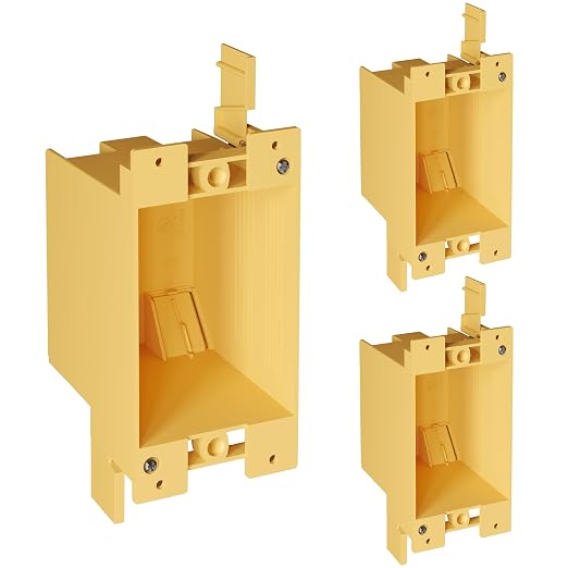 Inlight Single Gang Electrical Outlet Box, 14 Cubic Inch Junction Box, Old Work by Unknown
