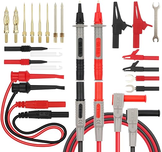SWANLAKE 27-Piece Multimeter Test Leads Set, CAT.III 1000V / CAT.IV 600V by SWANLAKETOOLS