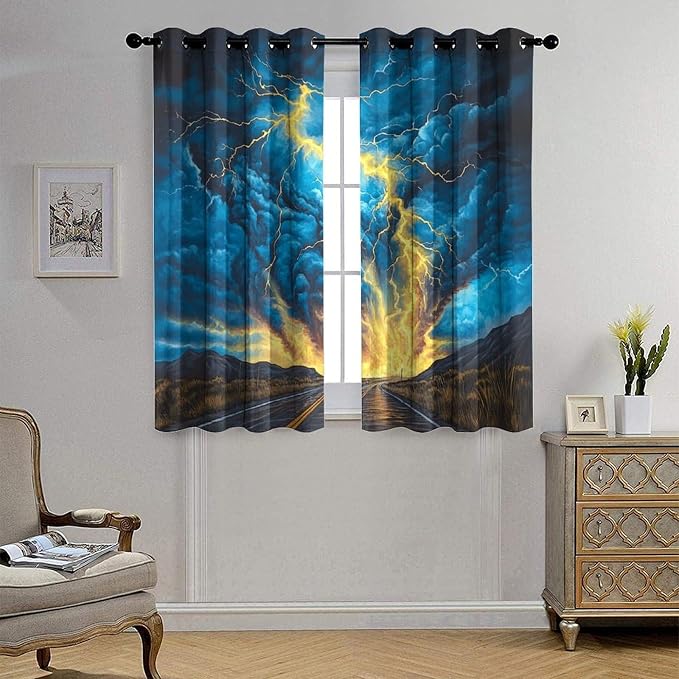 Fantasy Lightning Road Blackout Curtains - Image 4