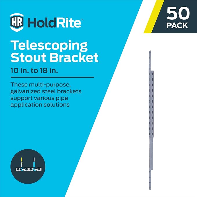 HoldRite 10 Inch to 18 Inch Galvanized Telescoping Stout Bracket - Image 2