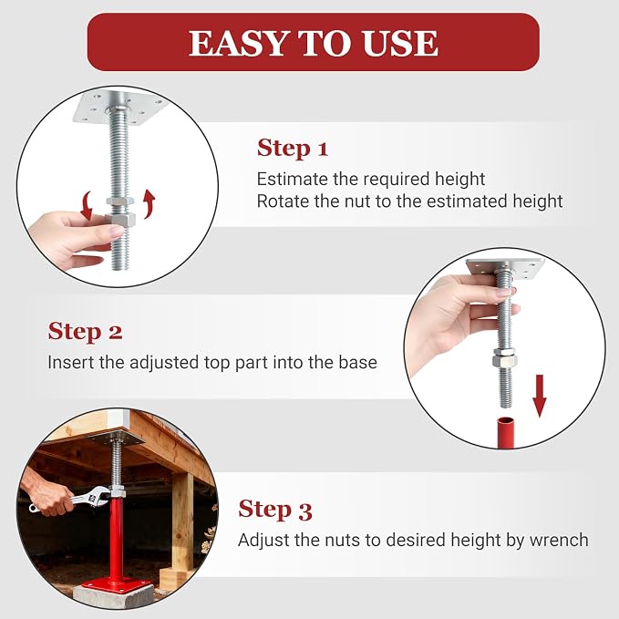 8 Pack House Jacks for Leveling, Construction - Image 4