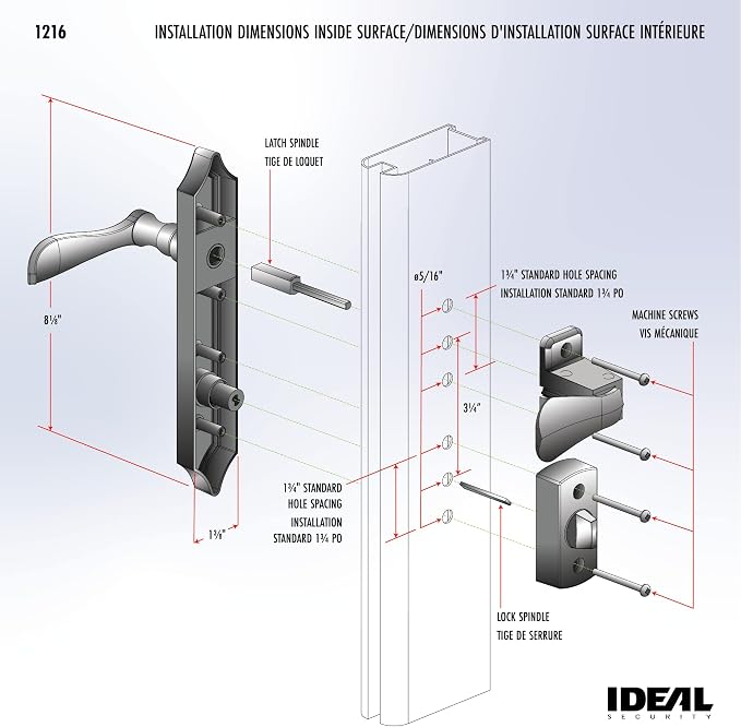 Ideal Security 1216 Surface Mount Storm Door Handle - Image 4