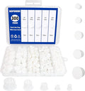 300 PCS 5 Sizes Nylon Plastic Hole Plugs, 1/2 Inch Round Hole, Snap in Knockout by BOPOREAE
