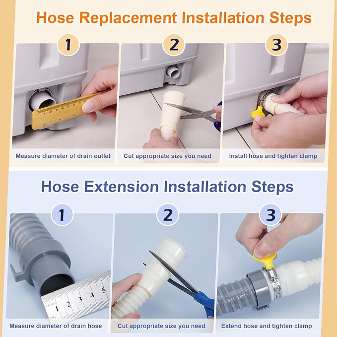 MyLifeUNIT Washing Machine Drain Hose Extension Kit, Universal Washer Drain - Image 5
