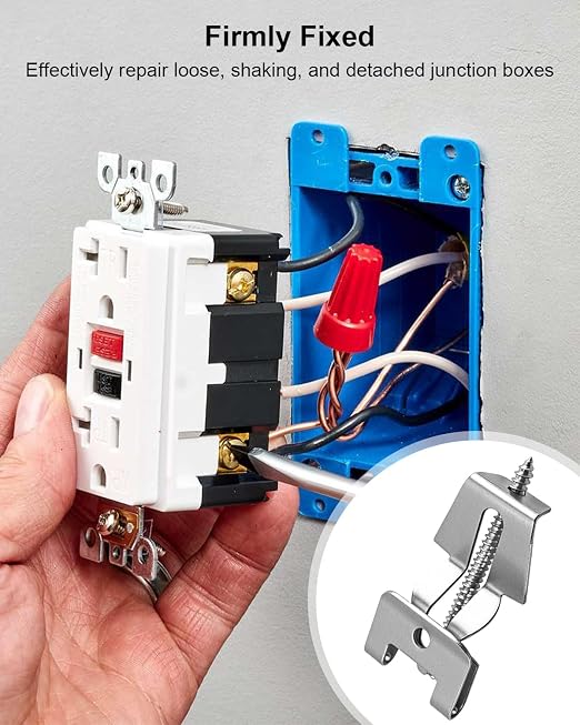 25 PCS Old Work Switch Box Supports, F-Type Buckle Outlet Repair Clip | Metal - Image 4