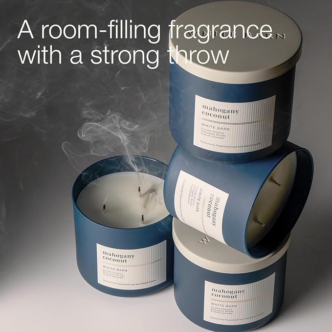 Bath & Body Works 3-Wick Candle, Mahogany Coconut Candle, Strong Throw - Image 5