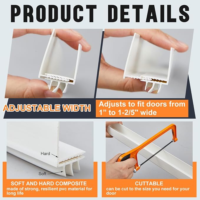 Pickmesh 4 Pcs 36 Inch Adjustable Storm Door Sweep - Image 3
