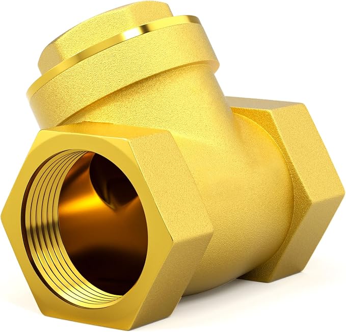 GASHER 1PC Swing Brass Check Valve DN80 3" Female Thread, Backflow Prevention - Image 7