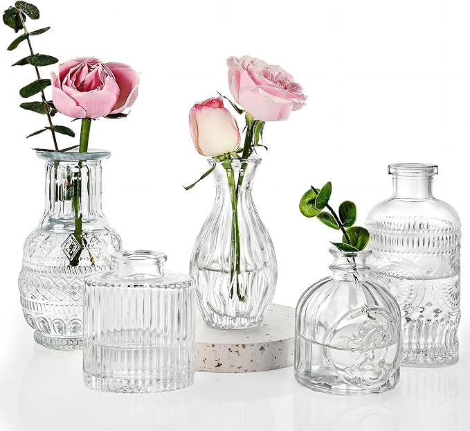Fixwal Set of 5 Bud Vases, Small Vase by Fixwal