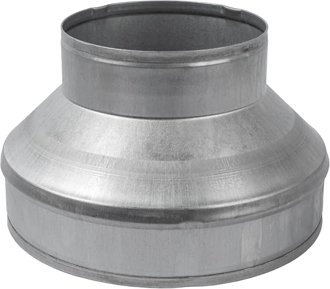 8" to 5" Inch Galvanized Steel Round Duct Reducer by ECOPROVENT