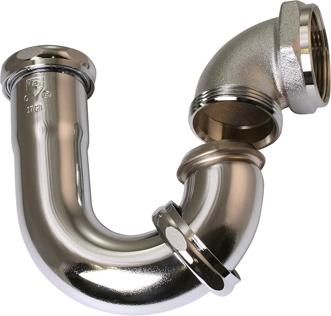 Westbrass A402LA-05 1-1/2" Brass LA Code P-Trap, Polished Nickel by Westbrass