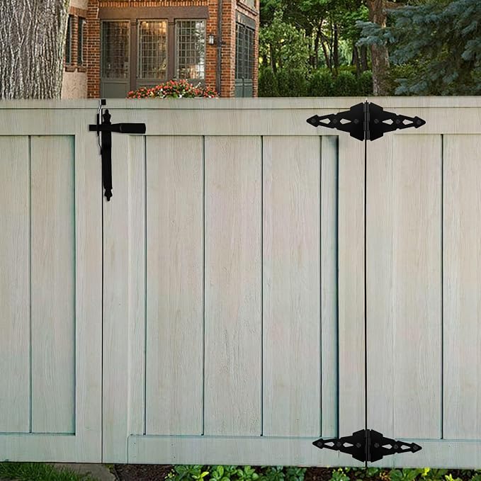 HOME MASTER HARDWARE 8" Heavy Duty Gate Hinges, 6 Pack Strap Hinges, Barn and - Image 6