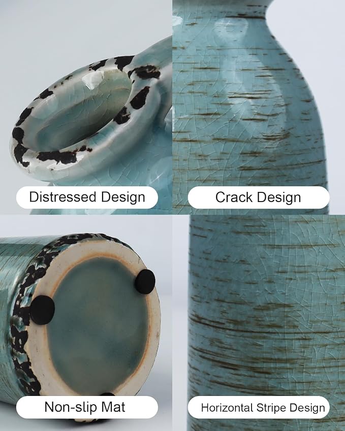 Modern Pottery Vase Set of 3 - Image 3
