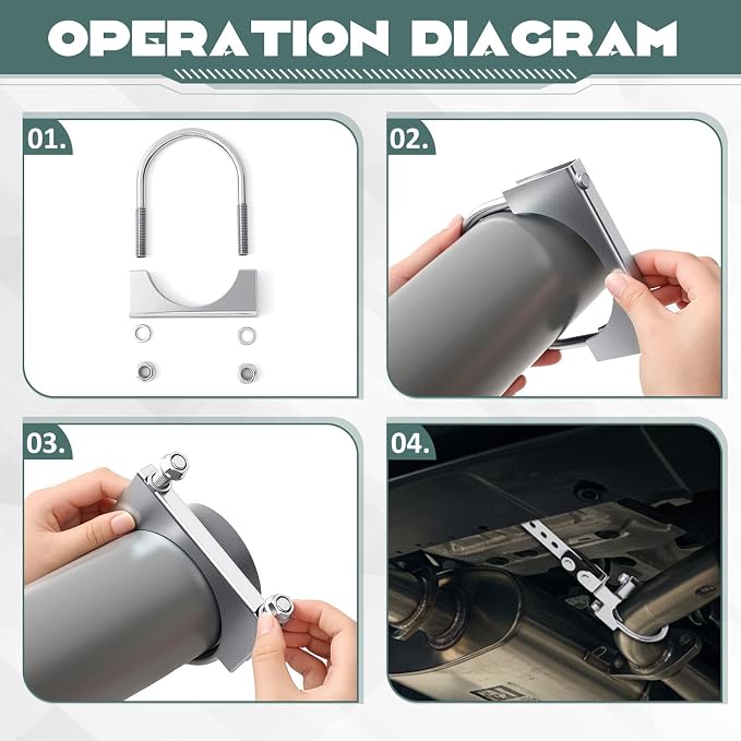Geetery 2 Pack 2.5 Inch Swivel Style Exhaust Hangers | Heavy Duty Muffler Hanger - Image 4