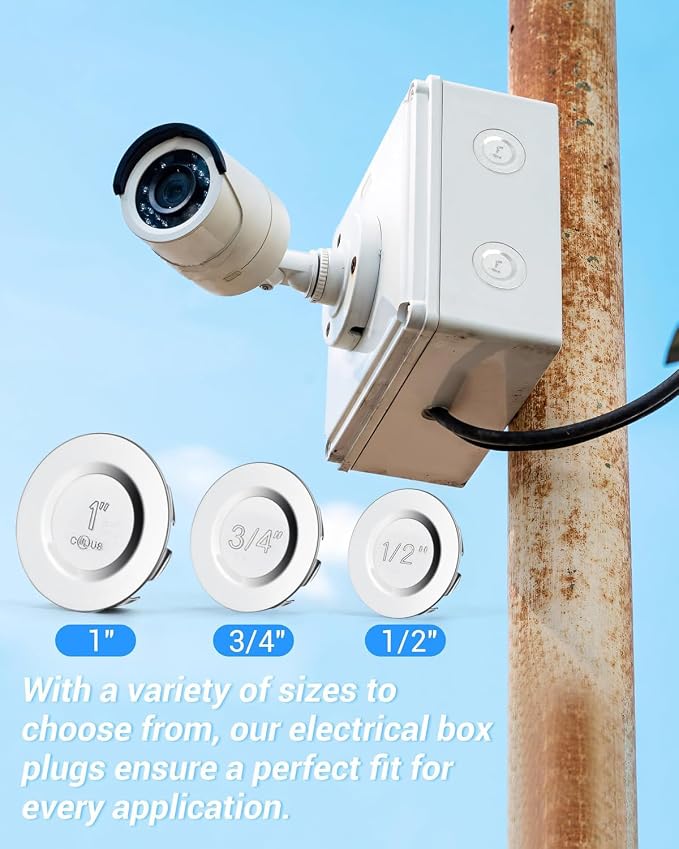 24 Pcs 1 Inch Knockout Plugs for Electrical Box Conduit Openings | Knockout - Image 5