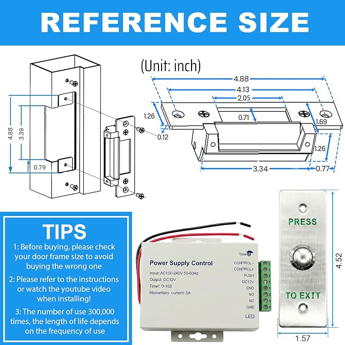 Upgraded Electric Strike Door Lock Kit - Image 3