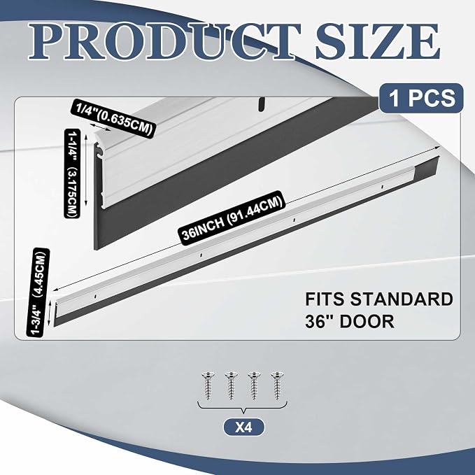 FoldTier All-Season Door Sweep for Bottom of Door Exterior and Interior - Image 2