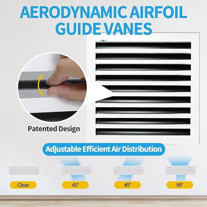 18x18 Modern AC Vent Cover – Decorative Air Vent Register Grille, Linear Slot - Image 2