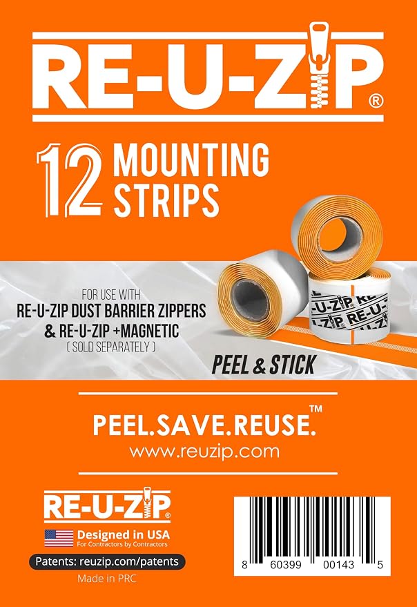 RE-U-ZIP Mounting Strip Refills | 12 Pack | - Image 3