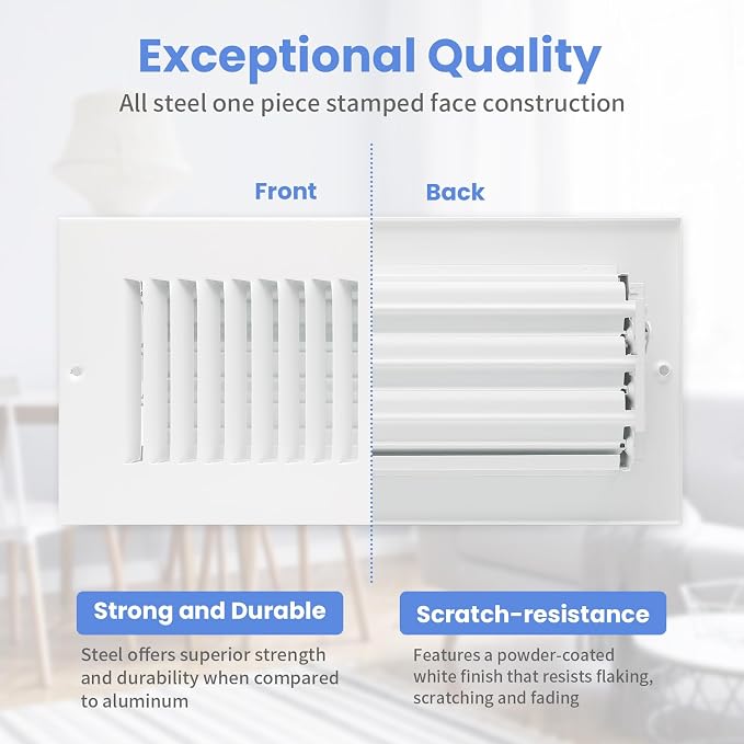 10 x 4 Inch Air Vent Covers for Wall or Ceiling - Image 3