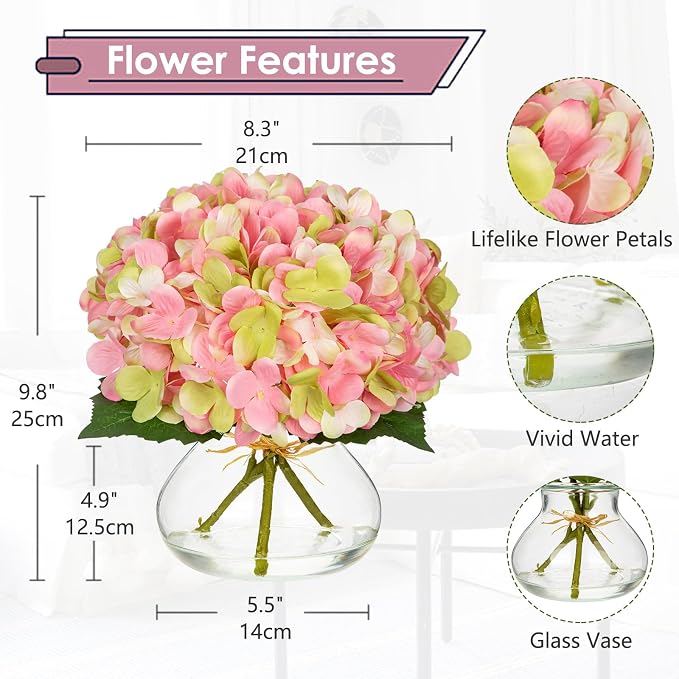 Hollyone Hydrangea Artificial Flowers - Image 2