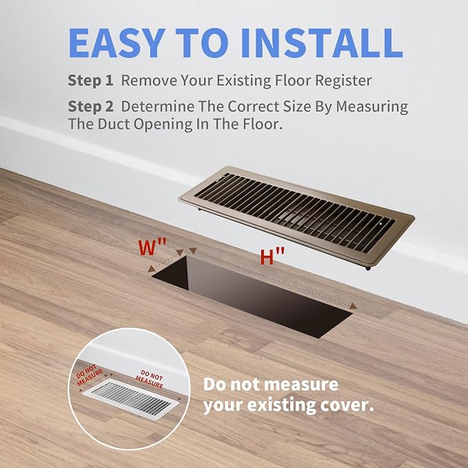 Howeall 4x14 Inch Floor Register - Image 6