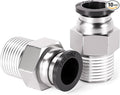 TAILONZ PNEUMATIC Male Straight 3/8 Inch Tube OD x 1/4 Inch NPT Thread Push to by TAILONZPNEUMATIC