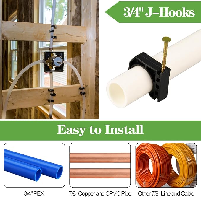 50 Pack 3/4" Half Clamps J-Hook - Image 3